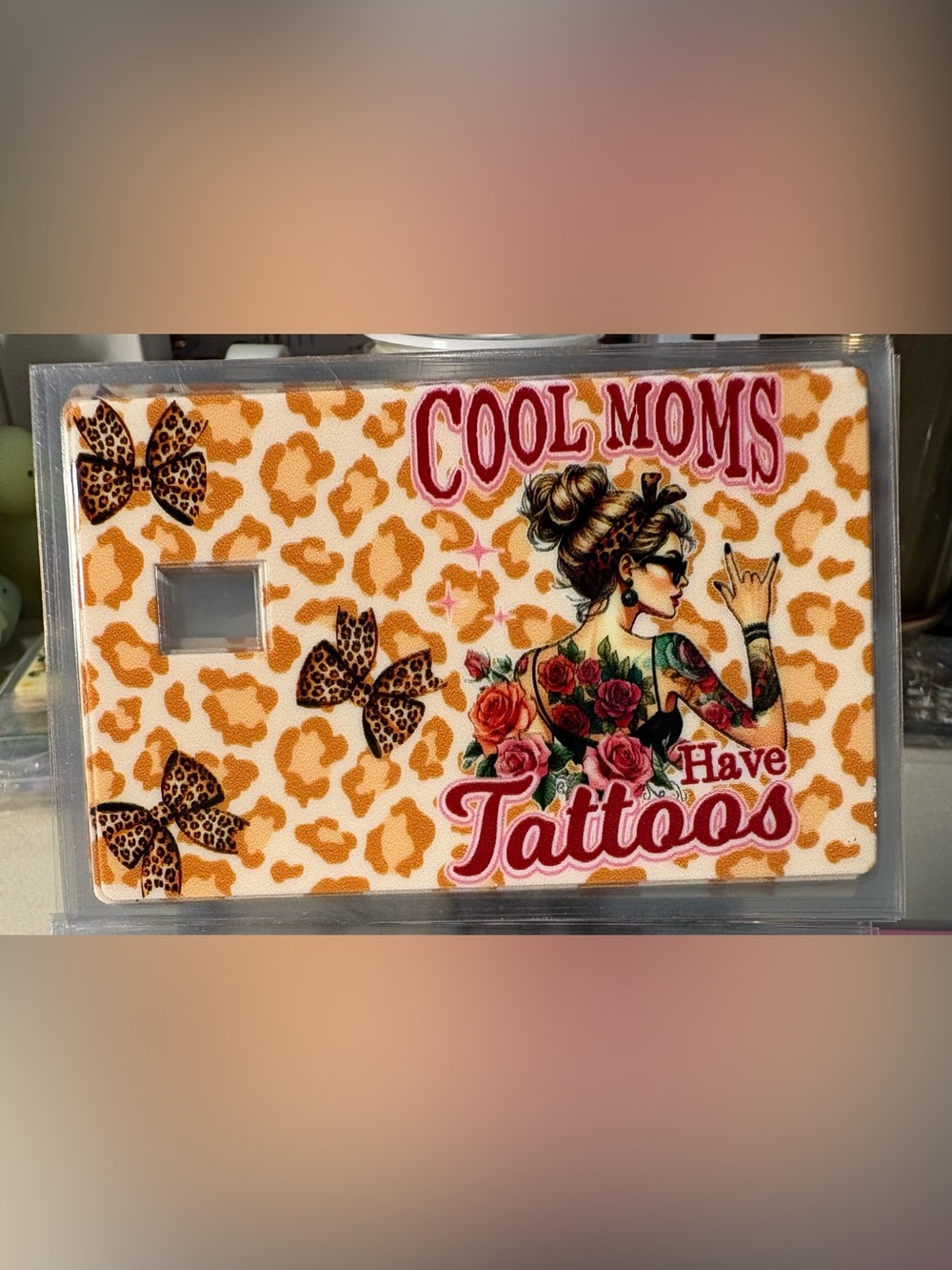 Cool Moms Have Tattoos Card Skin